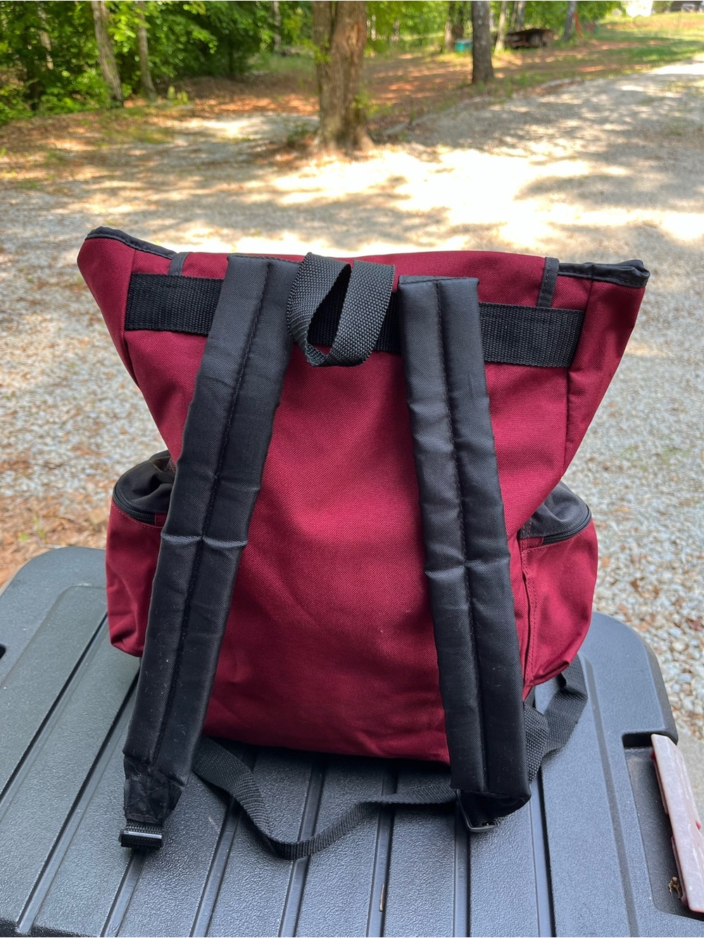 EastSport Canvas Backpack with Floral Trim - Picture 2 of 3